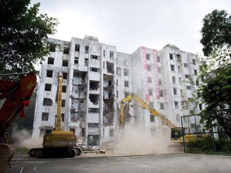 使用海沙的建筑物，墻體受損嚴(yán)重