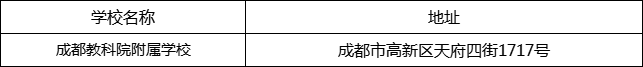 成都市成都教科院附屬學(xué)校地址在哪里？