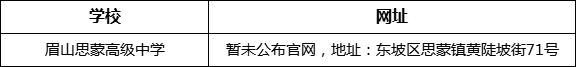眉山市眉山思蒙高級(jí)中學(xué)網(wǎng)址是什么？