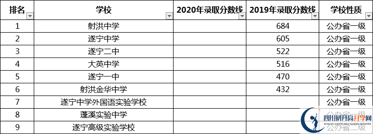 考生必看2021遂寧重點高中排名